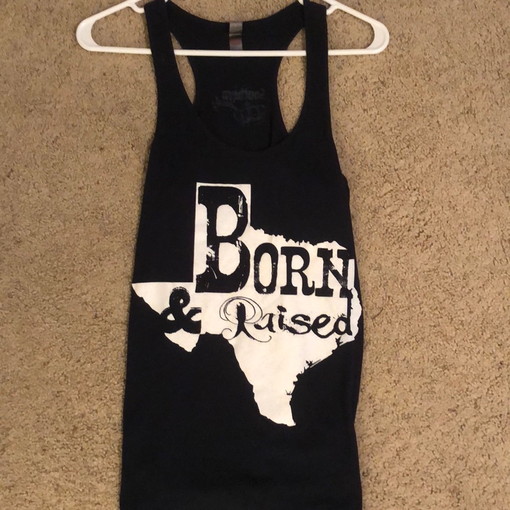 Southern jewels “born and raised” tank top